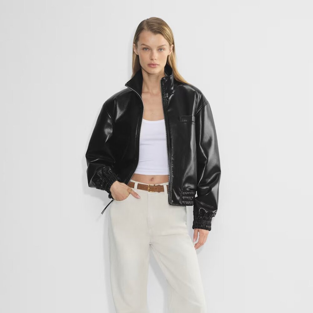 NWOT Aritzia Wilfred Leather bomber jacket